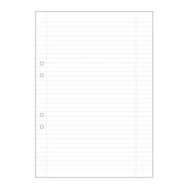 Lösblad A4, vitt 70g hålat papper, linjerat 8,5mm produktfoto