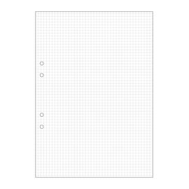 Lösblad A4, vitt 70g hålat papper, rutat 5x5mm produktfoto