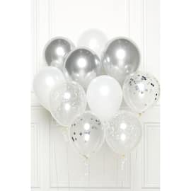 Ballong AMSCAN bukett sølv (10) produktbilde