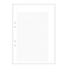 Provskrivningspapper A4, vitt 70g hålat papper, rutat 5x5mm produktfoto