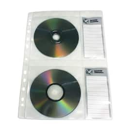 4 fack, A4, CD/DVD-dokumentskydd, jämn, 11 hål, genomskinlig produktfoto