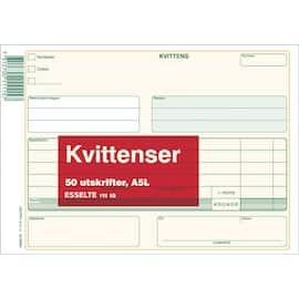 Esselte Blankett Kvittens A5L 50 blad produktfoto