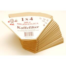 Kaffefilter 1x4 oblekt produktfoto