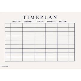 Timeplan A5 gangetabell produktbilde