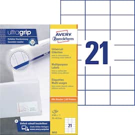 Etikett AVERY Ultragrip 70x42,3mm (2100) produktbilde