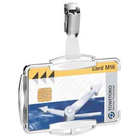Durable Passerkortshållare med klämma, RFID-säker, mono, 54 x 87 mm, silver produktfoto