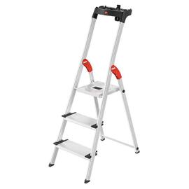 Hailo Stufenstehleiter ComfortLine L80, Alu-Sicherheits-Stehleiter, 3 Stufen, 1 Stück Artikelbild
