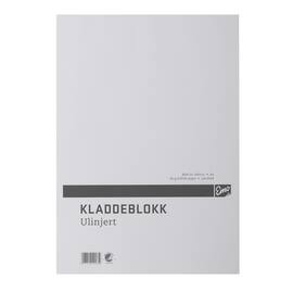 Kladdeblokk EMO A4 60g 100 blad ulinjert produktbilde