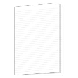 Skrivpapper A3 vikt, vitt 70g ohålat papper, linjerat 8,5mm produktfoto