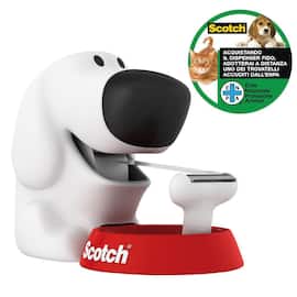 Scotch® Tejphållare C31 hundformad, vit, med Magic™-tejp, genomskinlig, 19 mm x 7,5 m produktfoto