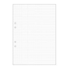 Lösblad A4, vitt 70g hålat papper, rutat 5x8mm produktfoto