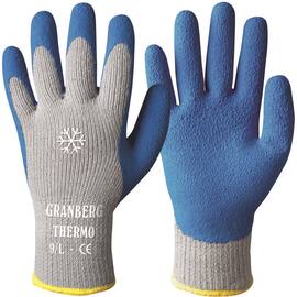 Hanske GRANBERG strikket m/latex 10 blå produktbilde