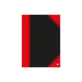 Protokoll A5 96 blad linjer sort/rød produktbilde