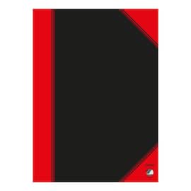 Protokoll A4 96 blad linjer sort/rød produktbilde