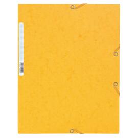 Exacompta Einschlagmappe, Flügelmappe, Sammelmappe, Manilakarton, 425g/m², Eckspanngummi, 3 Klappen, A4, 240x320mm, 250 Blatt, gelb, 1 Stück Artikelbild