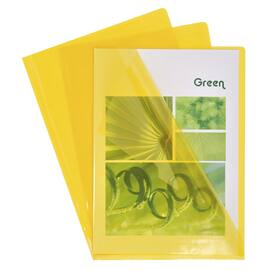 Exacompta Sichthüllen, Aktenhüllen, A4, PVC, oben/rechs offen, glatt, gelb, 0,13mm, 10 Stück Artikelbild