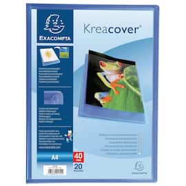 Exacompta Sichtbuch Kreacover® Chromaline, PP, 20 Hüllen, A4, blau/transparent, 1 Stück Artikelbild