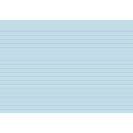 Exacompta Karteikarte, liniert, A5, Karton, 205 g/m², blau, 100 Stück Artikelbild