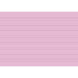 Exacompta Karteikarte, liniert, A5, Karton, 205 g/m², rosa, 100 Stück Artikelbild