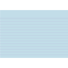 Exacompta Karteikarte, liniert, A6, Karton, 205 g/m², blau, 100 Stück Artikelbild