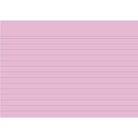 Exacompta Karteikarte, liniert, A6, Karton, 205 g/m², rosa, 100 Stück Artikelbild