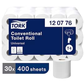 Tork Toilettenpapier Universal, WC-Papier, Klopapier, Tissue (RC), 2-lagig, weiss, 30 Rollen Artikelbild