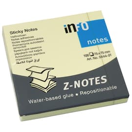 Notatblokk INFO ZN 75x75mm gul produktbilde