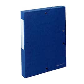 Exacompta Dokumentenbox Exabox, Archivbox mit Gummi, Manilakarton, A4, 40mm, blau, 1 Stück Artikelbild
