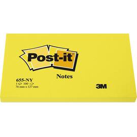 Notatblokk POST-IT 76x127 655 neongul produktbilde