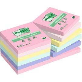 Notatblokk POST-IT 76x76 Resirk ass(12) produktbilde