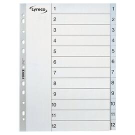 Register LYRECO A4 PP 1-12 grå produktbilde