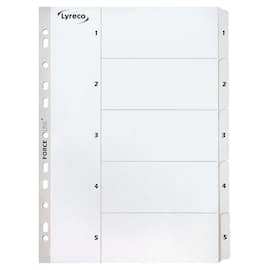 Register LYRECO A4 kartong 1-5 hvit produktbilde