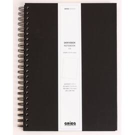 Notatbok GRIEG A4 100g 160s ulinj sort produktbilde
