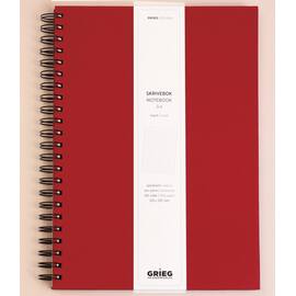 Notatbok GRIEG A4 100g 160s linjer rød produktbilde