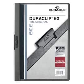 Durable Klämmapp, DURACLIP 60, A4, 60 ark, antracitgrå produktfoto