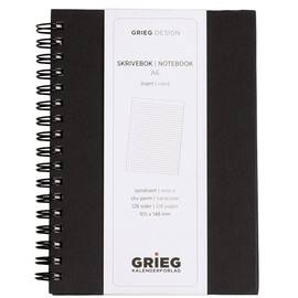 Notatbok GRIEG A6 70g 128s linjer sort produktbilde