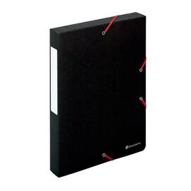 Exacompta Dokumentenbox Exabox, Archivbox mit Gummi, Manilakarton, A4, 40mm, schwarz, 1 Stück Artikelbild