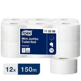 Tork Toalettpapper Universal T2 Mini Jumbo 2-lags produktfoto