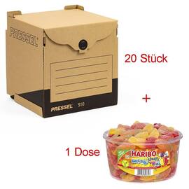 Pressel Sammelbehälter S10, 20 Stück + Haribo Surf Trip Fruchtgummi 1 Dose im SPAR-PACK Artikelbild