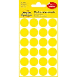 Avery Färgkodningsprick ø18mm gul produktfoto