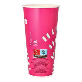 Drikkebeger papp 0,5L rosa (50) produktbilde