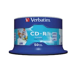 Verbatim CD-R 700MB 80min 52x, 50 Stück Spindel, Inkjet- und Thermobedruckbar Artikelbild