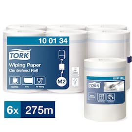 Tork Torkrulle Advanced Wiper 415 Centrefeed M2, 1-lagers, återvunnet papper, 245 mm, vit produktfoto