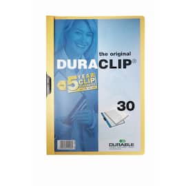 Durable Duraclip 30 Klemmmappe, Päsentationshefter, gelb, A4, 1 Stück Artikelbild