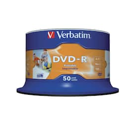 Verbatim DVD-R Rohling, 16x, 4,7GB, 50er Spindel, bedruckbar Artikelbild