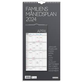 Familiens månedsplan GRIEG 2024 s/h produktbilde