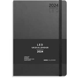 Ukekalender GRIEG Leo A5 Lite 2024 sort produktbilde