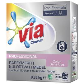 VIA Tvättmedel Pro Formula Color Sensitive 8,32kg produktfoto