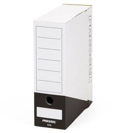 Pressel Archivbox A100, Weiß-Schwarz, 100mm, Karton, neues Design, 20 Stück (vorher Art.Nr. 2030) Artikelbild