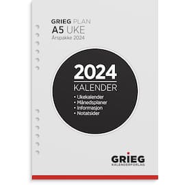 Årspakke GRIEG A5 2024 uke produktbilde